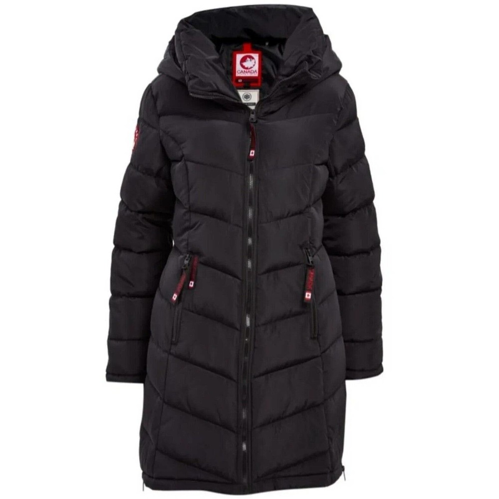 New With Tags! Women’s Canada Weather Gear Black Hooded Puffer Jacket Size - 2X